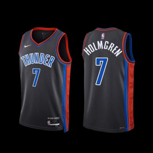 Oklahoma City Thunder Chet Holmgren 2022-23 City Edition Jersey Gray