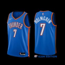 Oklahoma City Thunder Chet Holmgren 2022-23 Icon Edition Jersey Blue