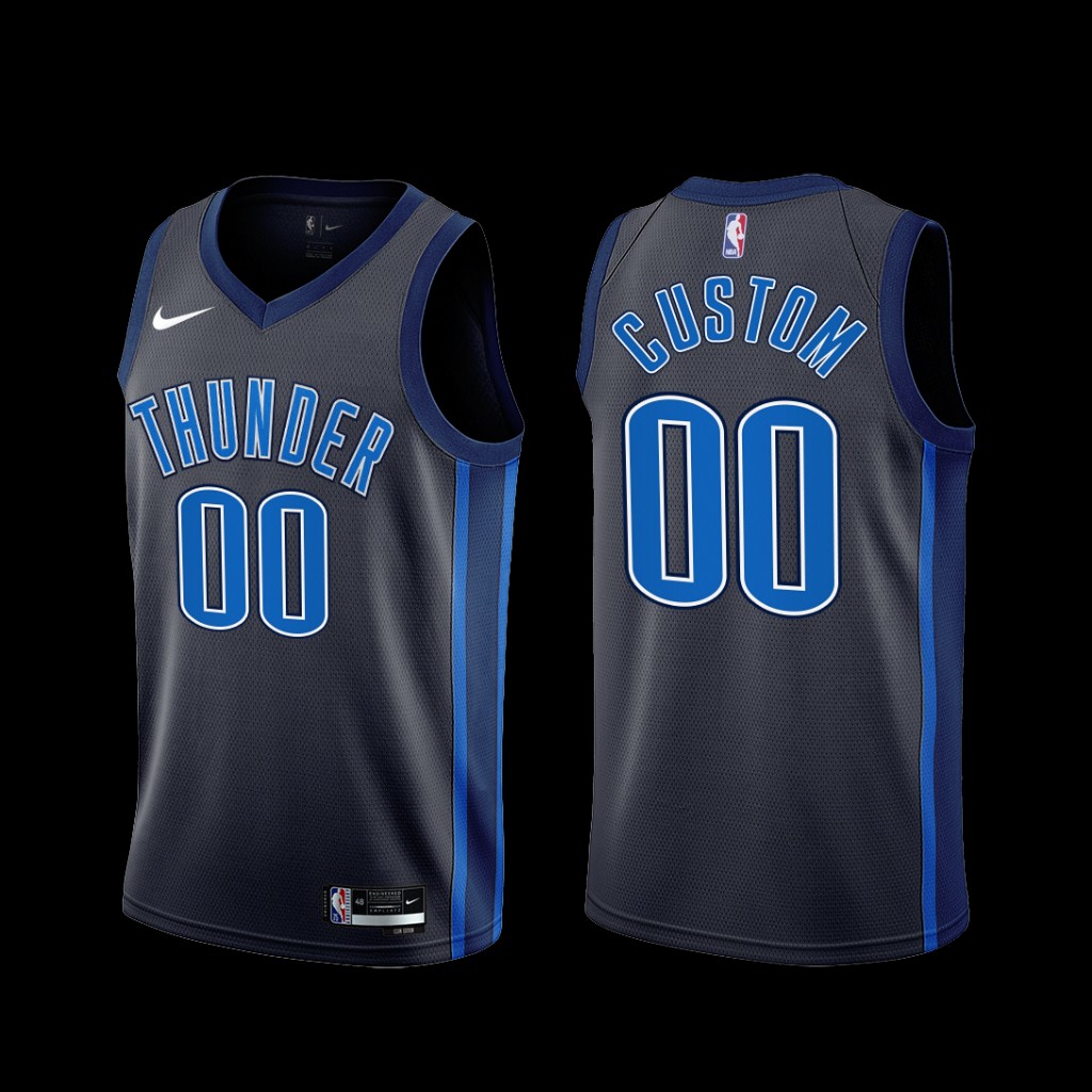 Oklahoma City Thunder Custom 2022-23 Black City Edition Jersey Oklahoma City Thunder Custom 2022-23 Black City Edition Jersey