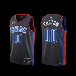 Oklahoma City Thunder Custom 2022-23 City Edition Jersey Gray