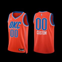 Oklahoma City Thunder Custom 2022-23 Statement Edition Jersey Orange
