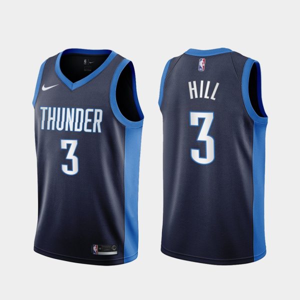 Oklahoma City Thunder George Hill 2021 Earned Navy Jersey Oklahoma City Thunder George Hill 2021 Earned Navy Jersey