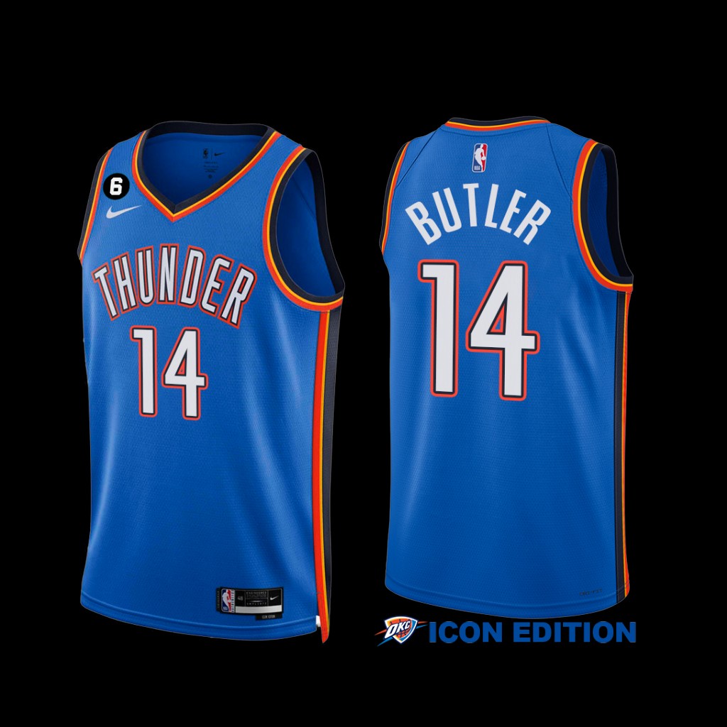 Oklahoma City Thunder Jared Butler 2022-23 Blue Icon Edition Jersey Oklahoma City Thunder Jared Butler 2022-23 Blue Icon Edition Jersey