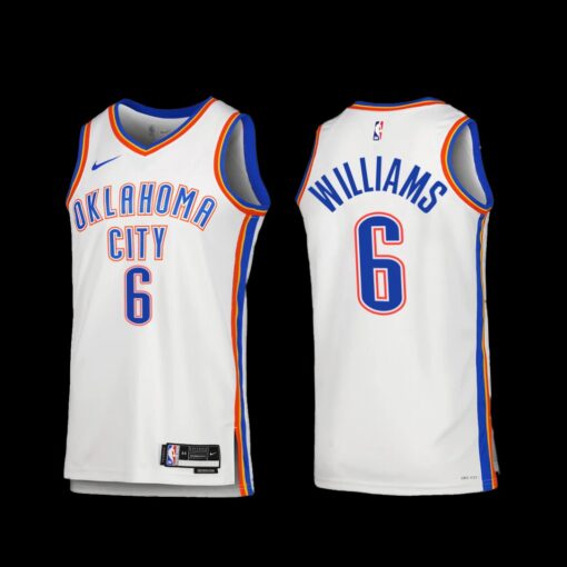 Oklahoma City Thunder Jaylin Williams 2022-23 Association Edition Jersey White