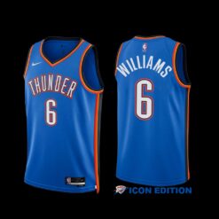 Oklahoma City Thunder Jaylin Williams 2022-23 Icon Edition Jersey Blue