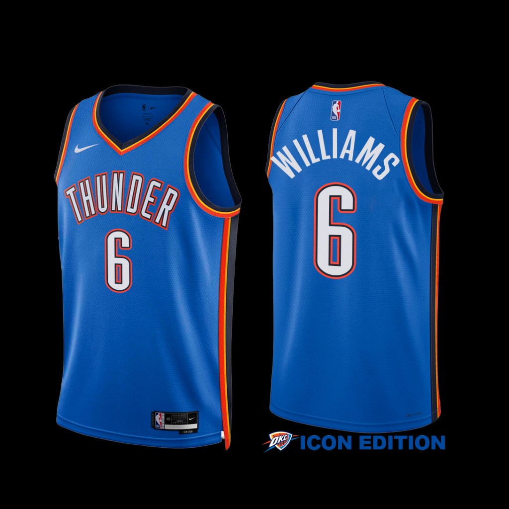 Oklahoma City Thunder Jaylin Williams 2022-23 Icon Edition Jersey Blue Oklahoma City Thunder Jaylin Williams 2022-23 Icon Edition Jersey Blue