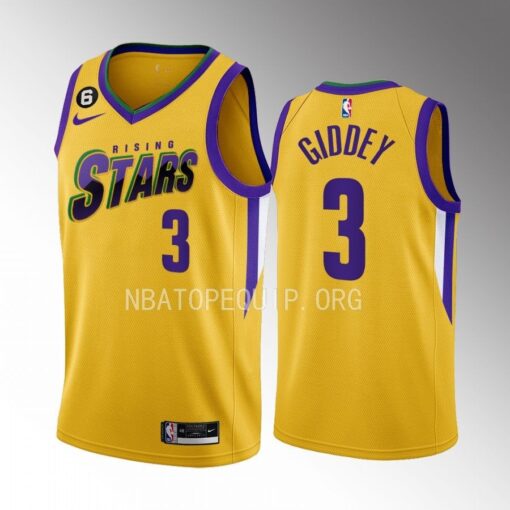 Oklahoma City Thunder Josh Giddey 2023 NBA Rising Stars Yellow Jersey