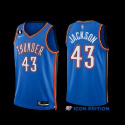 Oklahoma City Thunder Justin Jackson 2022-23 Icon Edition Jersey Blue