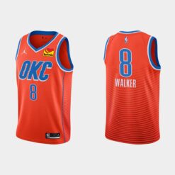 Oklahoma City Thunder Kemba Walker Orange Statement Jersey