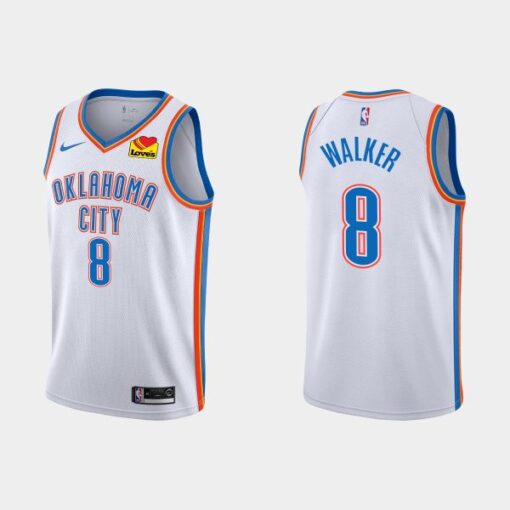 Oklahoma City Thunder Kemba Walker White Association Jersey