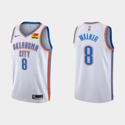 Oklahoma City Thunder Kemba Walker White Association Jersey