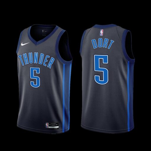 Oklahoma City Thunder Luguentz Dort 2022-23 Black City Edition Jersey