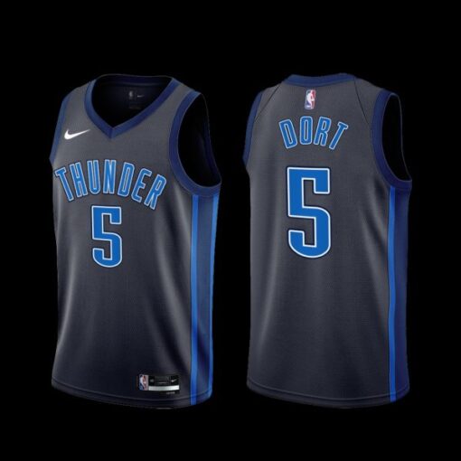 Oklahoma City Thunder Luguentz Dort 2022-23 Black City Edition Jersey