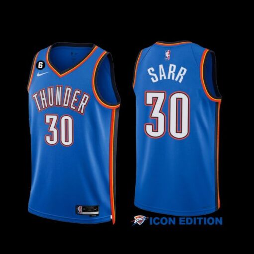 Oklahoma City Thunder Olivier Sarr 2022-23 Icon Edition Jersey Blue
