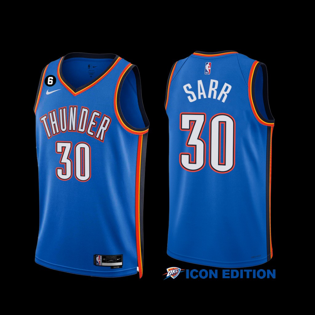 Oklahoma City Thunder Olivier Sarr 2022-23 Icon Edition Jersey Blue Oklahoma City Thunder Olivier Sarr 2022-23 Icon Edition Jersey Blue