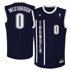 Oklahoma City Thunder Russell Westbrook Navy Throwback Jersey