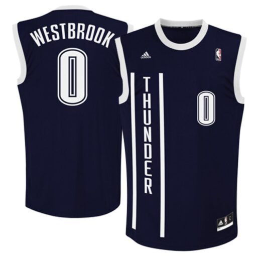 Oklahoma City Thunder Russell Westbrook Navy Throwback Jersey