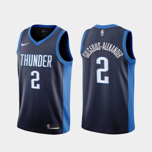 Oklahoma City Thunder Shai Gilgeous-Alexander 2021 Earned Navy Jersey