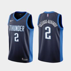 Oklahoma City Thunder Shai Gilgeous-Alexander 2021 Earned Navy Jersey