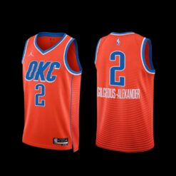 Oklahoma City Thunder Shai Gilgeous-Alexander 2022-23 Statement Edition Jersey Orange