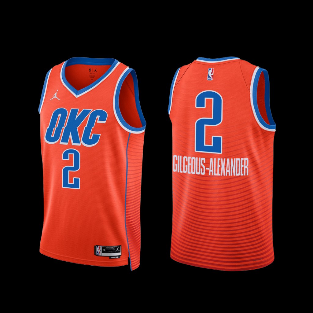Oklahoma City Thunder Shai Gilgeous-Alexander 2022-23 Statement Edition Jersey Orange Oklahoma City Thunder Shai Gilgeous-Alexander 2022-23 Statement Edition Jersey Orange