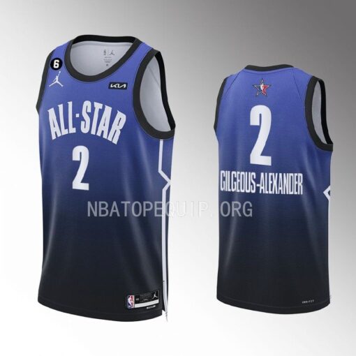 Oklahoma City Thunder Shai Gilgeous-Alexander 2023 NBA All-Star Blue Jersey