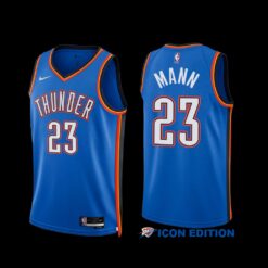 Oklahoma City Thunder Tre Mann 2022-23 Icon Edition Jersey Blue