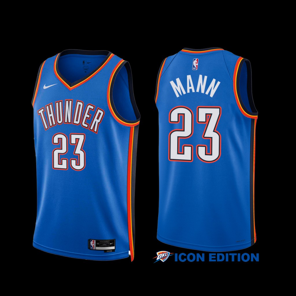 Oklahoma City Thunder Tre Mann 2022-23 Icon Edition Jersey Blue Oklahoma City Thunder Tre Mann 2022-23 Icon Edition Jersey Blue