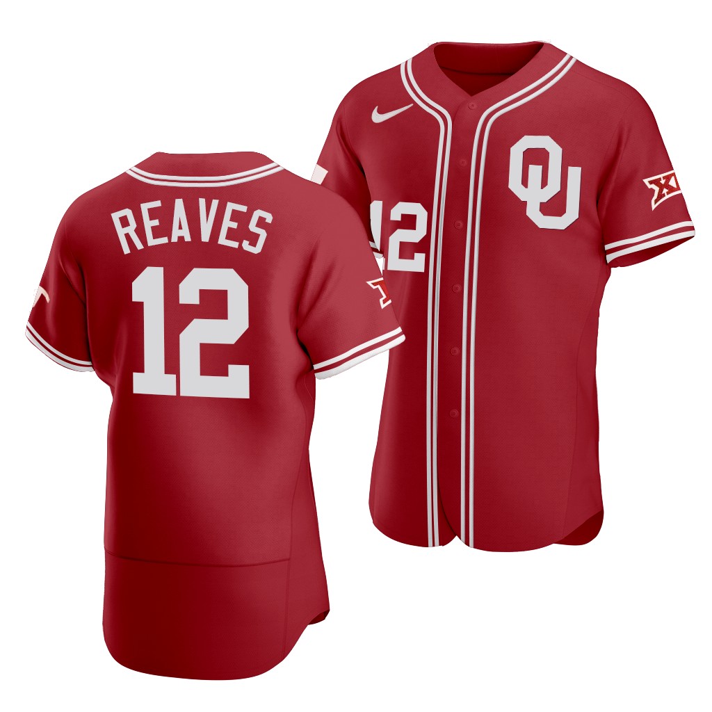 Oklahoma Sooners Austin Reaves Red College Baseball Jersey Oklahoma Sooners Austin Reaves Red College Baseball Jersey