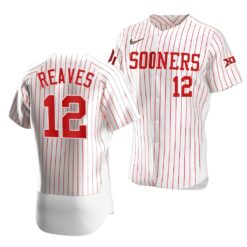 Oklahoma Sooners Austin Reaves White College Baseball Jersey