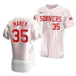 Oklahoma Sooners Brady Manek White College Baseball Jersey