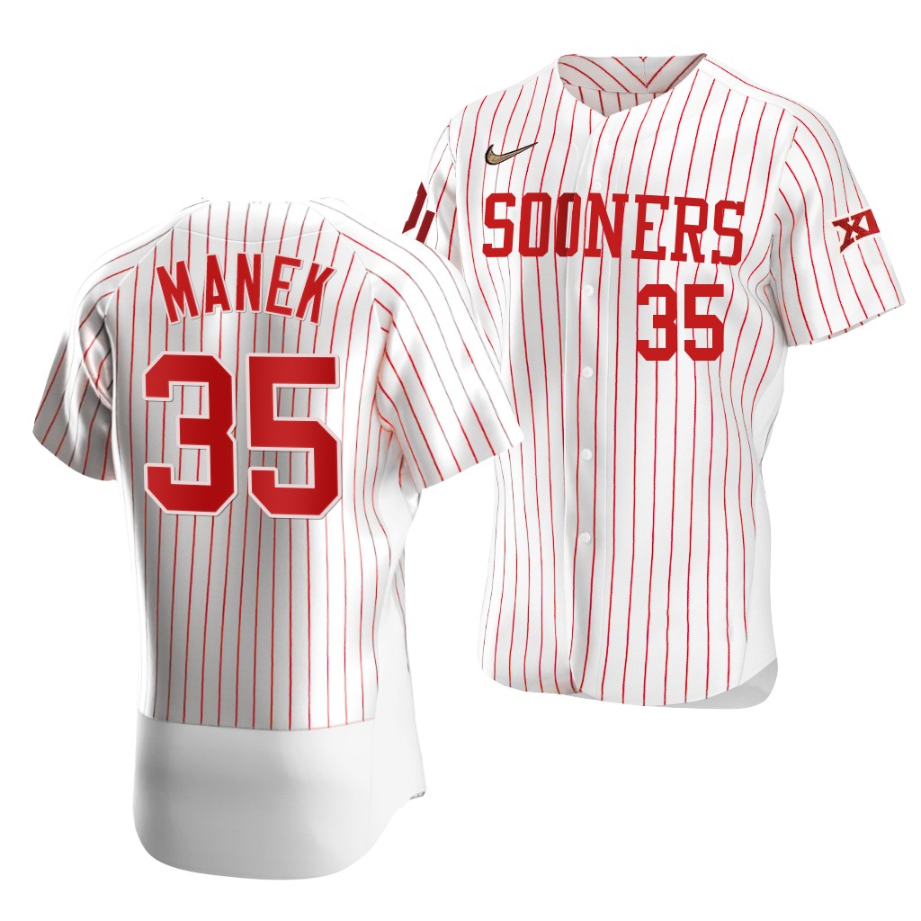 Oklahoma Sooners Brady Manek White College Baseball Jersey Oklahoma Sooners Brady Manek White College Baseball Jersey