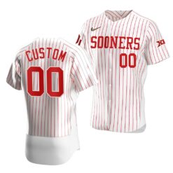 Oklahoma Sooners Custom White College Baseball Jersey