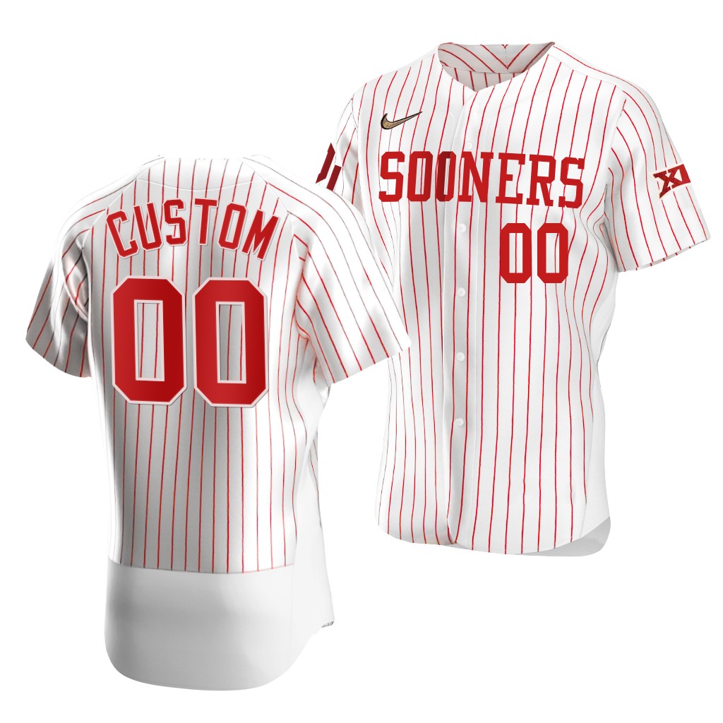 Oklahoma Sooners Custom White College Baseball Jersey Oklahoma Sooners Custom White College Baseball Jersey
