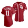 Oklahoma Sooners Barrett Riebock Crimson College Baseball Jersey