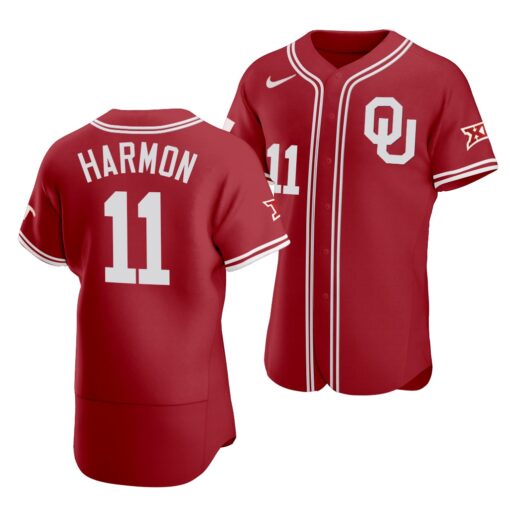 Oklahoma Sooners De’Vion Harmon Red College Baseball Jersey