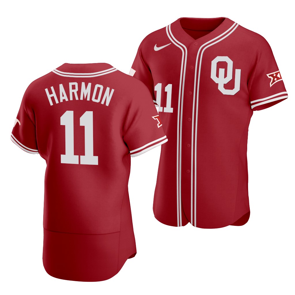 Oklahoma Sooners De'Vion Harmon Red College Baseball Jersey Oklahoma Sooners De'Vion Harmon Red College Baseball Jersey