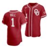 Oklahoma Sooners College Baseball Natural Full-Button Jersey Men