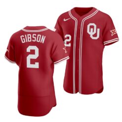 Oklahoma Sooners Umoja Gibson Red College Baseball Jersey