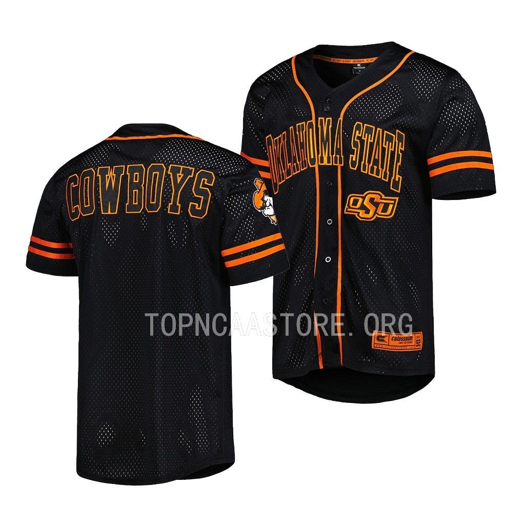 Oklahoma State Cowboys Free Spirited Black College Baseball Jersey Oklahoma State Cowboys Free Spirited Black College Baseball Jersey
