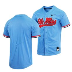 Ole Miss Rebels College Baseball Blue Replica Jersey