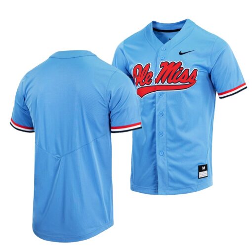 Ole Miss Rebels College Baseball Blue Replica Jersey