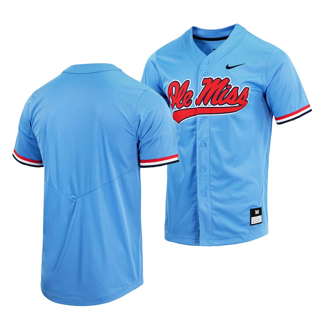 Ole Miss Rebels College Baseball Blue Replica Jersey Ole Miss Rebels College Baseball Blue Replica Jersey