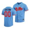 Ole Miss Rebels Custom College Baseball Jersey White