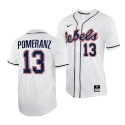 Ole Miss Rebels Drew Pomeranz College Baseball Jersey White