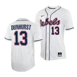 Ole Miss Rebels Hayden Dunhurst College Baseball Jersey White
