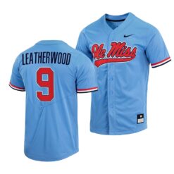Ole Miss Rebels Hayden Leatherwood College Baseball Jersey Blue