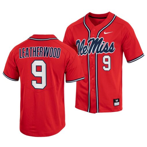 Ole Miss Rebels Hayden Leatherwood College Baseball Jersey Red
