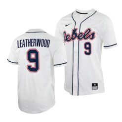 Ole Miss Rebels Hayden Leatherwood College Baseball Jersey White