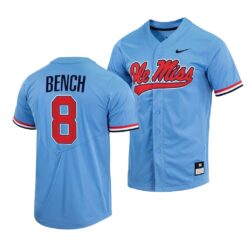 Ole Miss Rebels Justin Bench College Baseball Jersey Blue